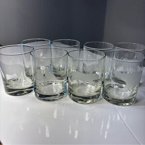 🥃 Vintage Georg Jensen Whiskey Glasses Set of 8 – Endangered Species 1970s 🐾